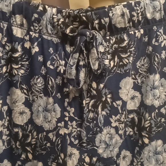 FINAL PRICE NWT CHARTER CLUB 2-pc blue multi-colored floral print pajama set Med - Picture 7 of 11